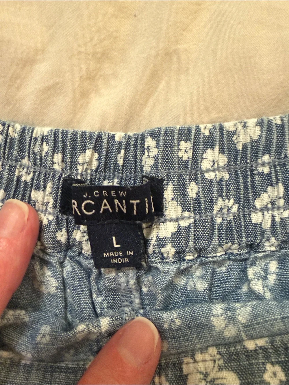 J. Crew Blue Floral Bermuda Shorts
